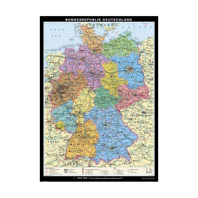 Klett-Perthes Verlag Mapa de Alemania, político, grande