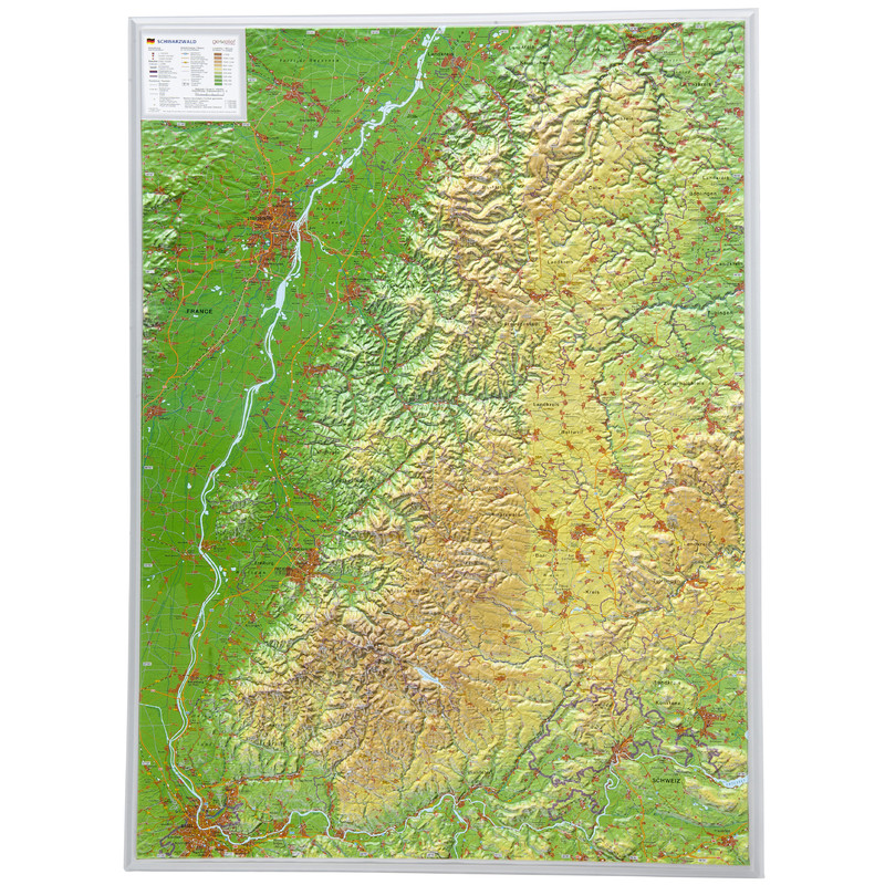 Georelief Mapa regional Selva Negra