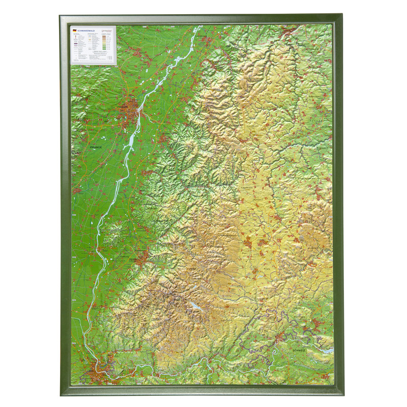 Georelief Mapa regional Selva Negra