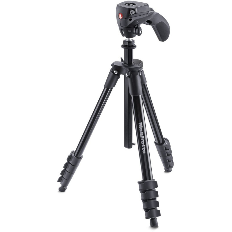 Manfrotto Kit de trípode para fotografía/vídeo Compact Action, negro