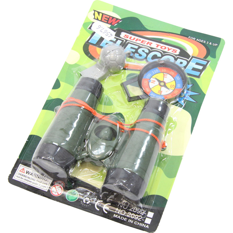 Set de explorador con binoculares, compás y silbato