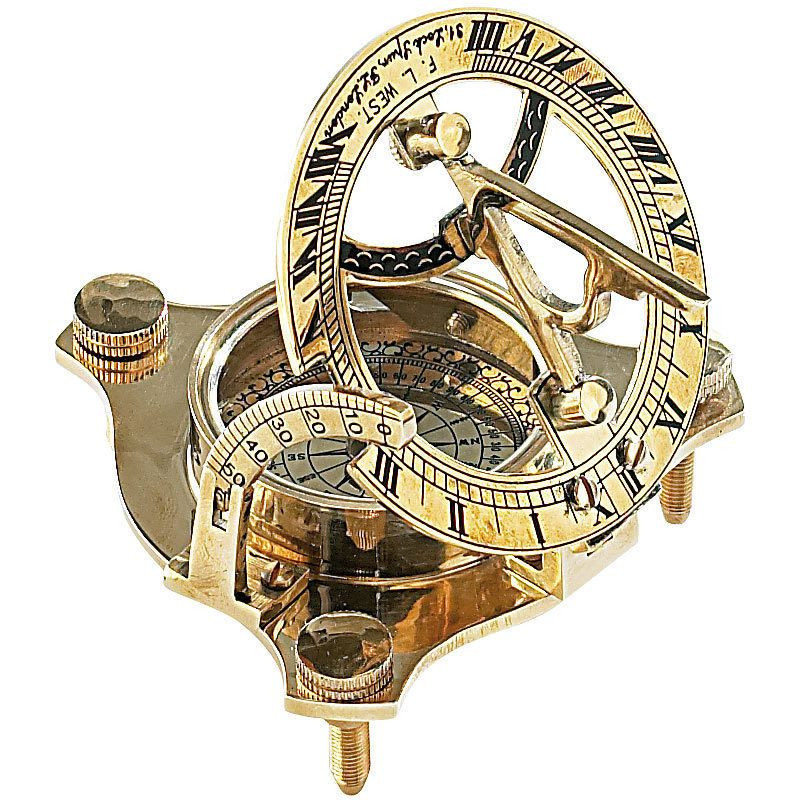 Reloj de sol de latón San Leonardo con brújula