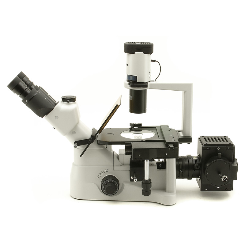 Optika XDS-3FL4, Trinocular, invertido, fluorescencia con 4 Alojamientos de filtro