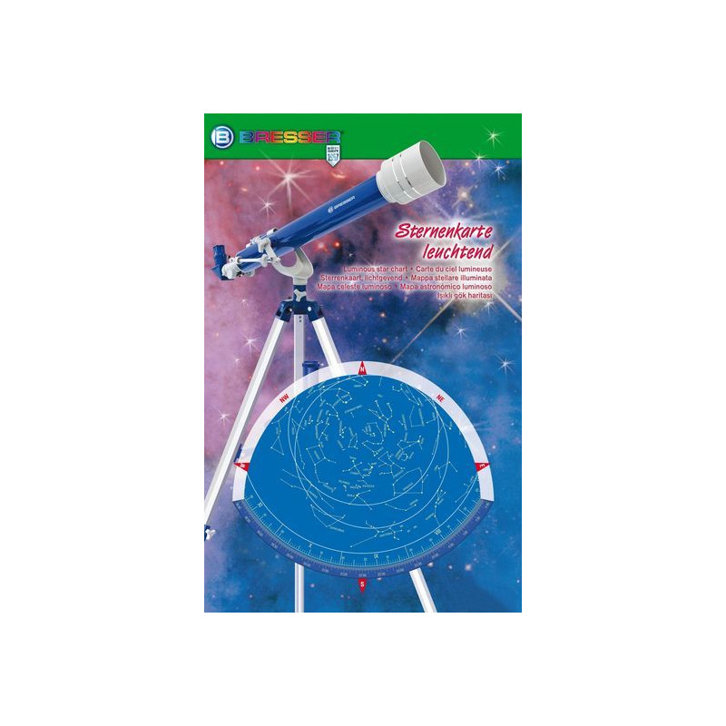 Bresser Mapa estelar Junior star map, fluorescent (in German)