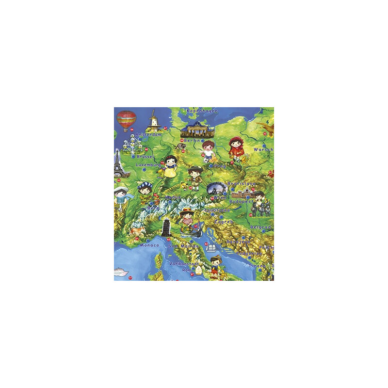 Stiefel Mapas infantiles Mapa infantil de Europa con guías metálicas