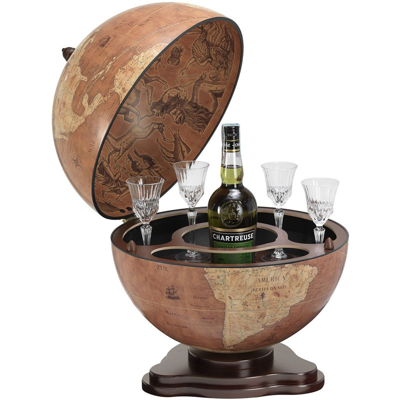Zoffoli living Globo minibar Galileo Rust 40cm