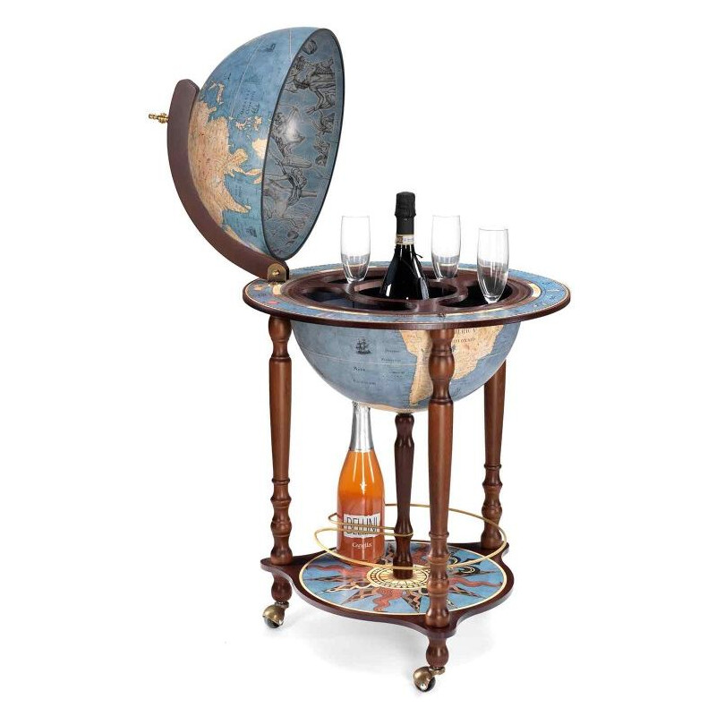 Zoffoli living Globo terráqueo de pie Da Vinci Blu Dust 40cm