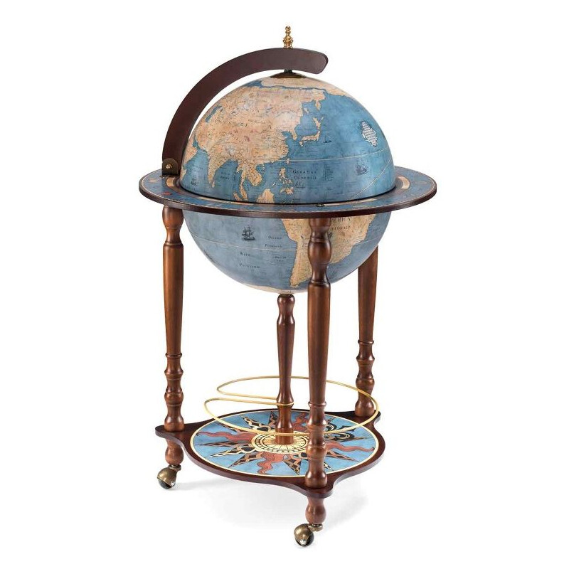 Zoffoli living Globo terráqueo de pie Da Vinci Blu Dust 40cm