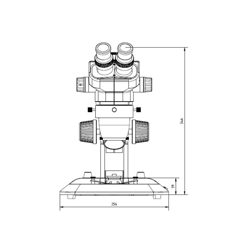 Euromex Microscopio stereo zoom NZ.1902-S, 6.7-45x, Barra dentada, Luz incidente y transmitida, bino