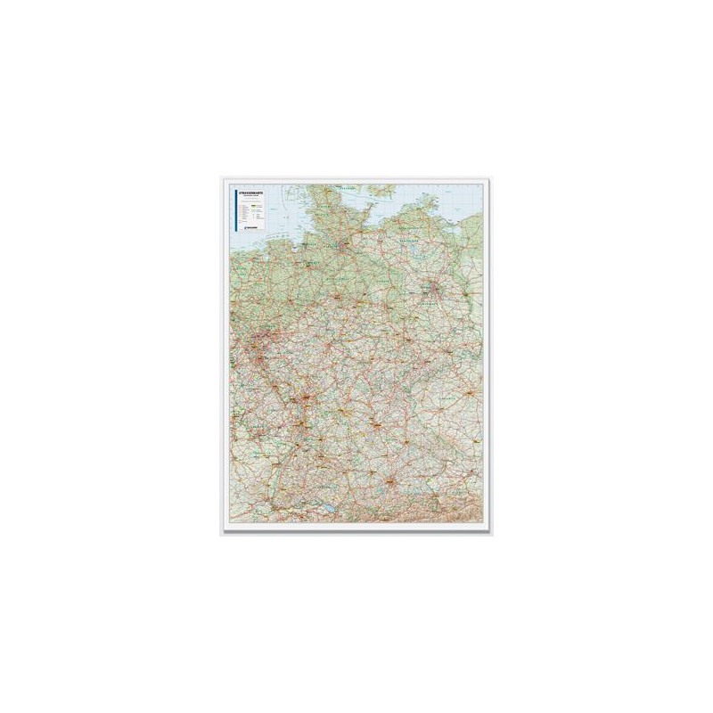 Bacher Verlag Mapa de carreteras de Alemania 1:500.000 laminado