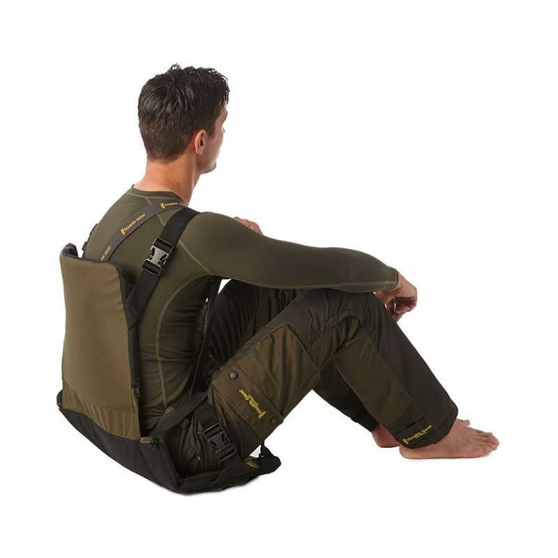 Stealth Gear Cojín-asiento con respaldo, plegable, verde