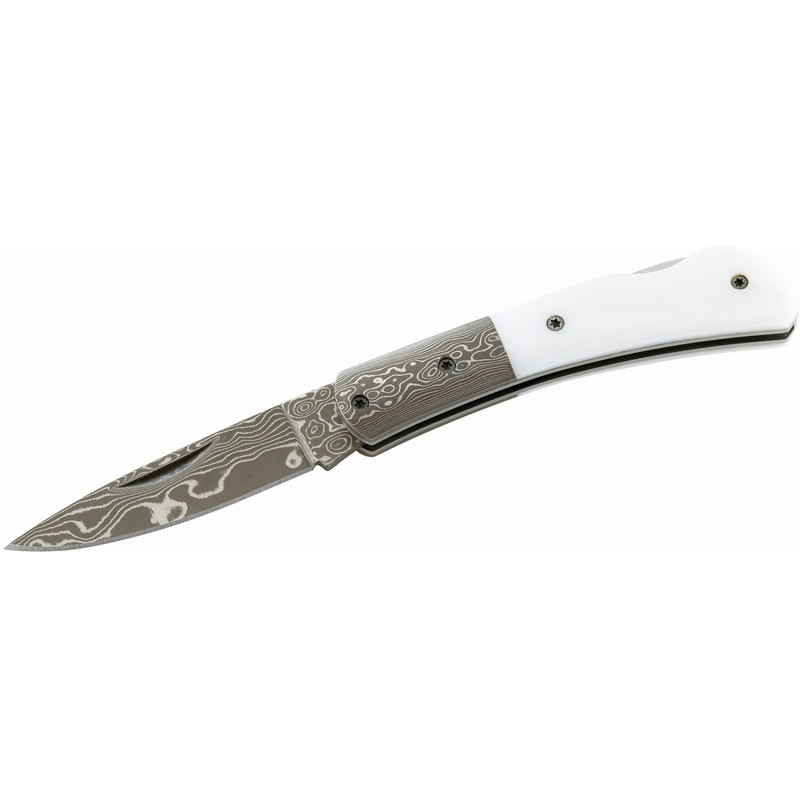 Herbertz Cuchillos Cuchillo de bolsillo de Damasco, mango de festón de agua dulce, nº 211009