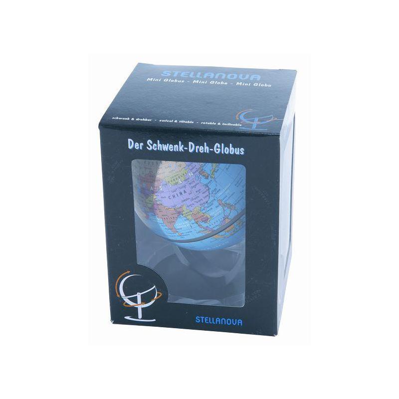 Stellanova Mini globos terráqueos Globo giratorio azul 10 cm