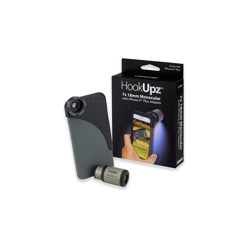 Carson Monocular HookUpz 7x18 con adaptador para smartphone iPhone 6 Plus