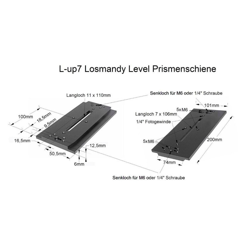 TS Optics Placa cola de milano Losmandy 200 mm