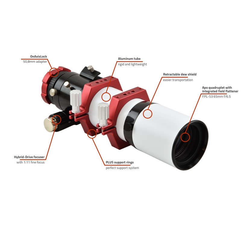 PrimaLuceLab Refractor apocromático AP 65/420 F Airy OTA