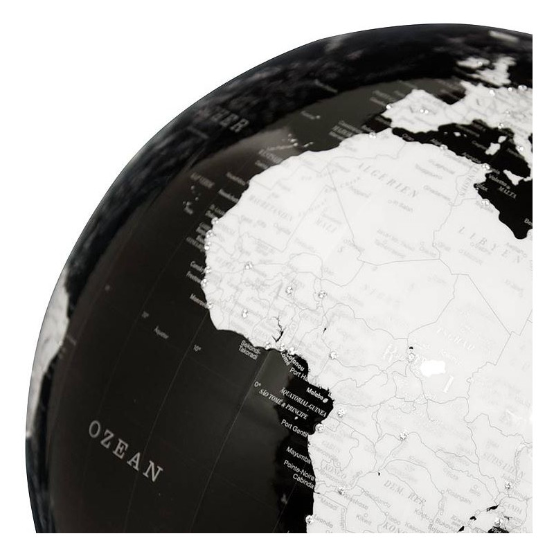 Columbus Globo terráqueo Artline black Swarovski Zirkonia 36cm