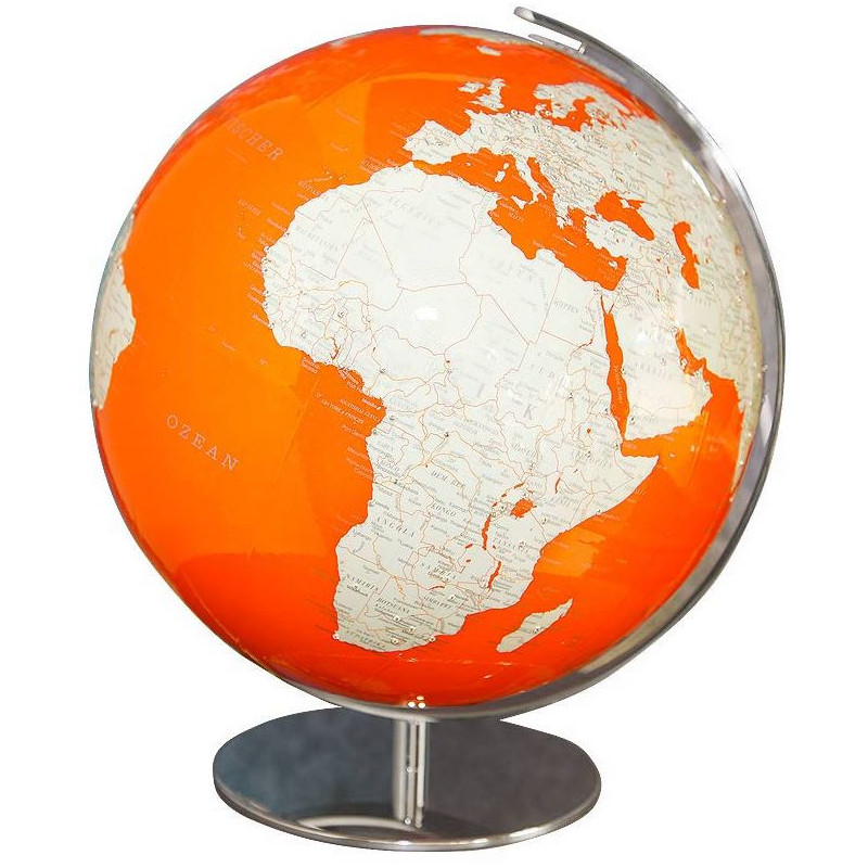 Columbus Globo terráqueo Artline orange Swarovski Zirkonia 34cm