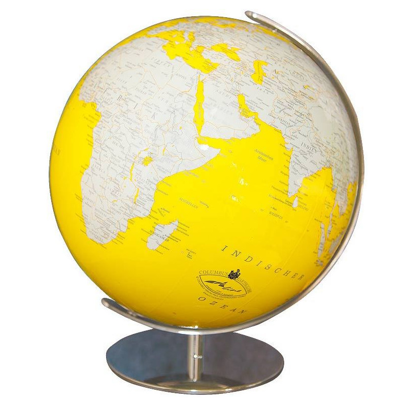 Columbus Globo terráqueo Artline yellow mit Swarovski Zirkonia 34cm