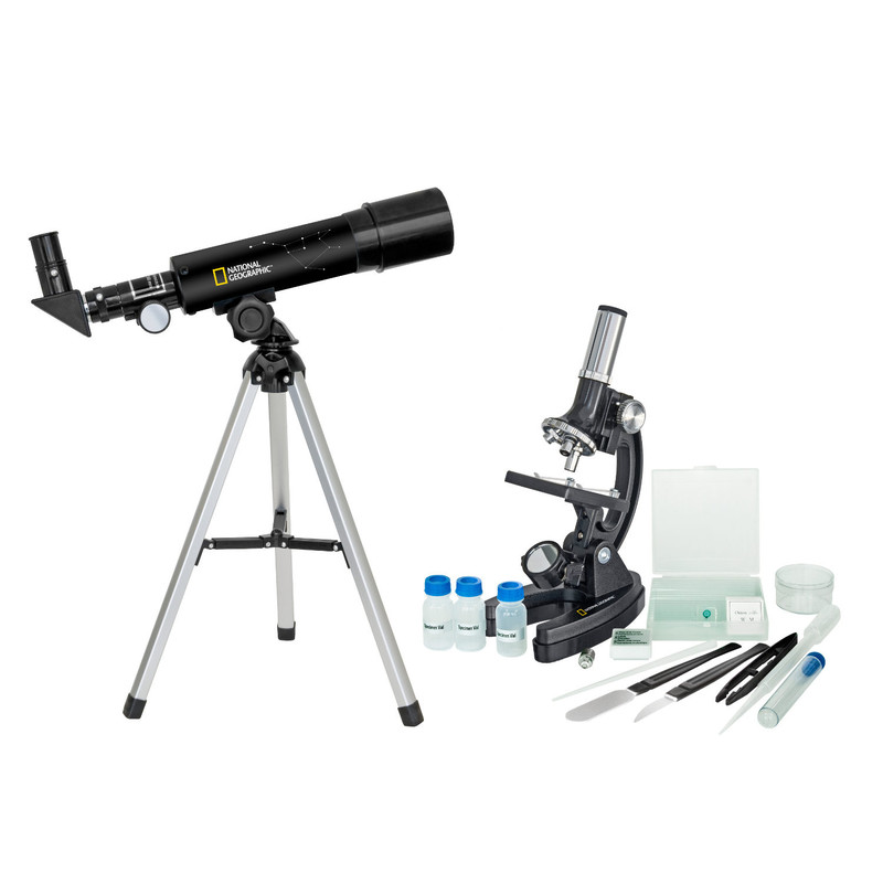 National Geographic Kit de telescopio y microscopio