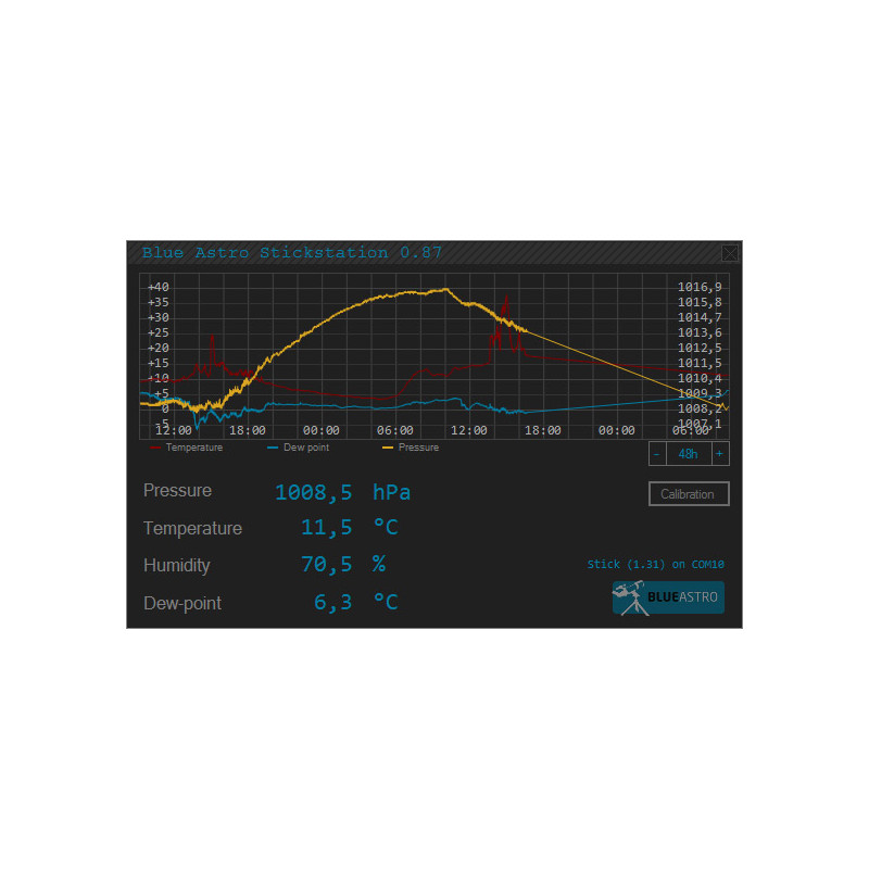 10 Micron Estación meteorológica USB BlueAstro
