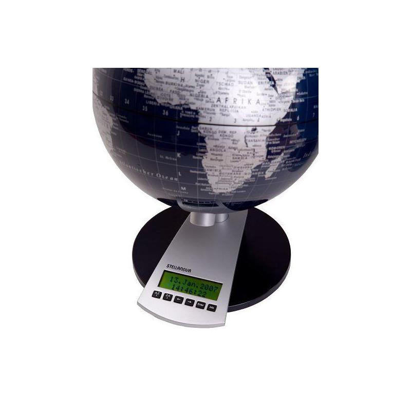 Stellanova Globo terráqueo de los husos horarios, negro 20cm (alemán)