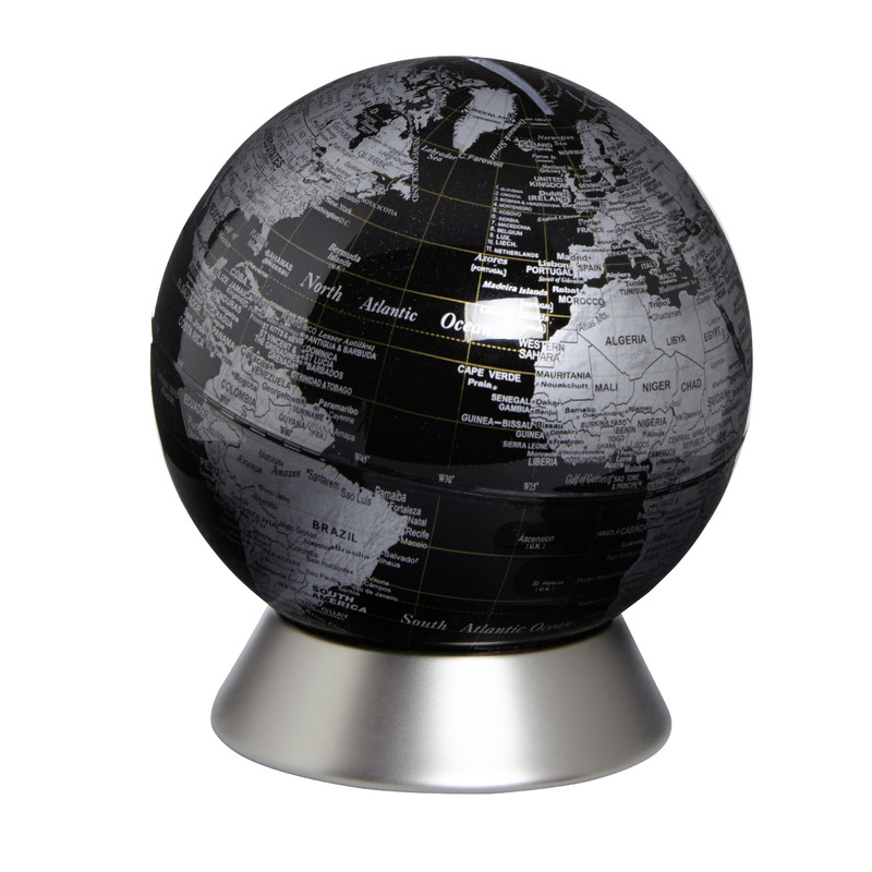 TROIKA Globo terráqueo Hucha Orion, negro