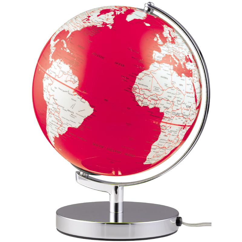 TROIKA Globo terráqueo Terra Red Light 25cm