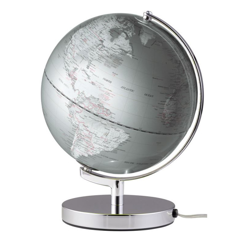 TROIKA Globo terráqueo Terra Silver Light 25cm