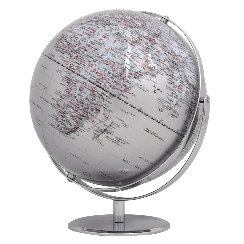 TROIKA Globo terráqueo Juri Silver 30cm