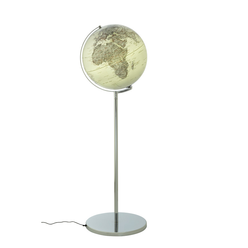 TROIKA Globo terráqueo de pie Sojus Silver 43cm