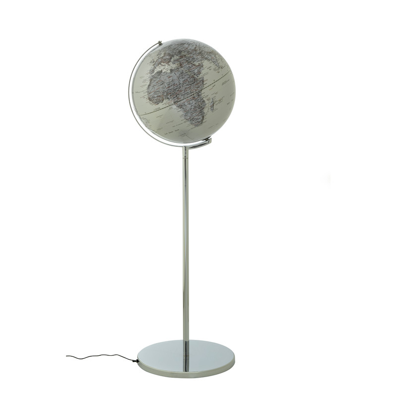 TROIKA Globo terráqueo de pie Sojus Silver 43cm