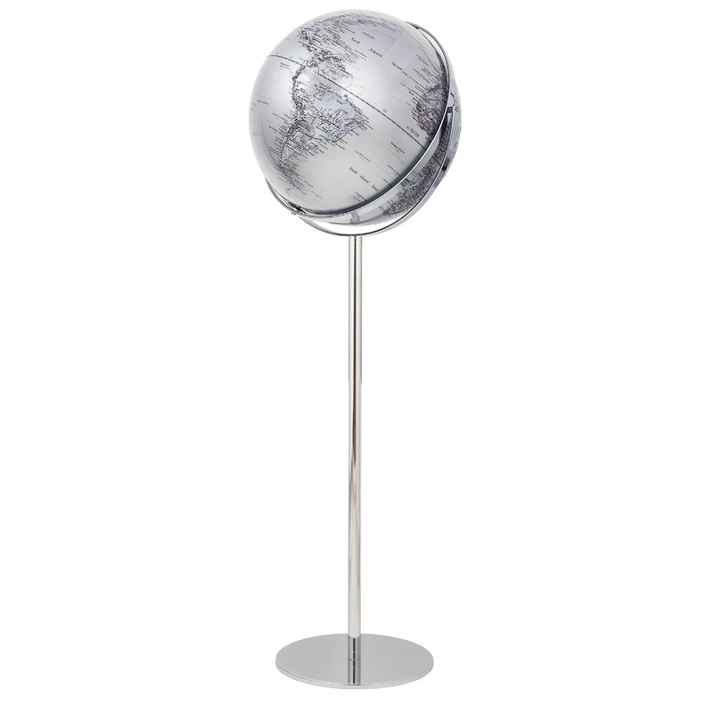 TROIKA Globo terráqueo de pie Apollo 17 Silver 43cm