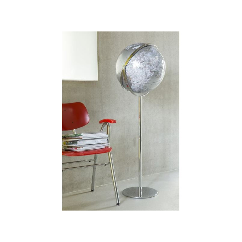 TROIKA Globo terráqueo de pie Apollo 17 Silver 43cm