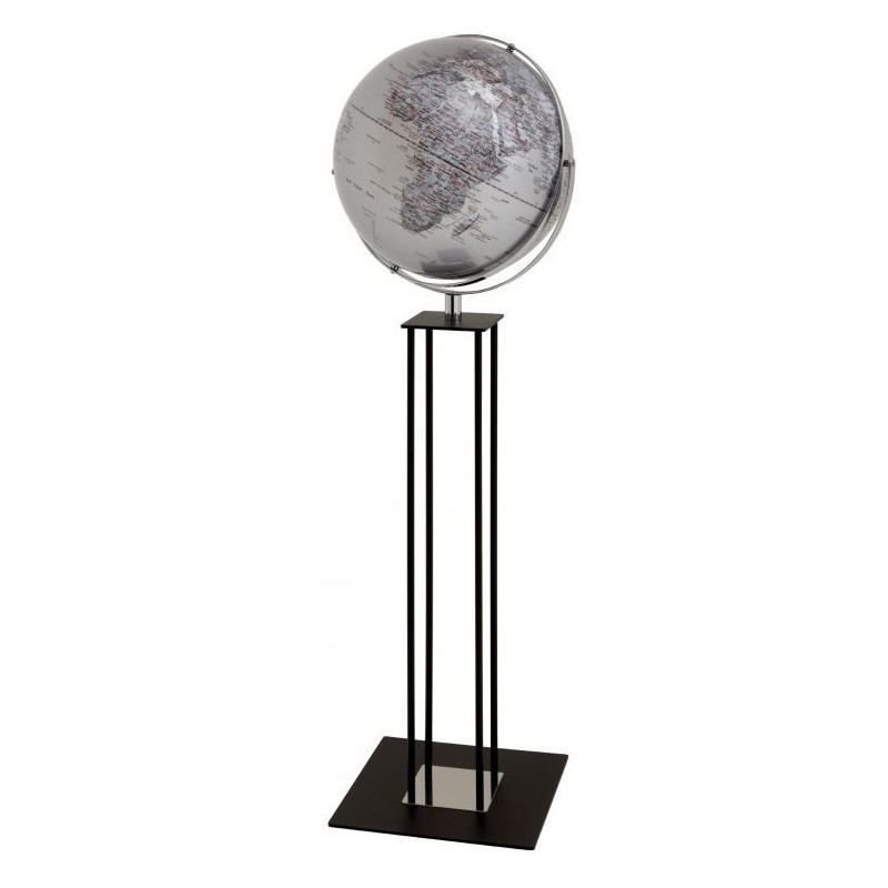 TROIKA Globo terráqueo de pie Worldtrophy Silver 43cm
