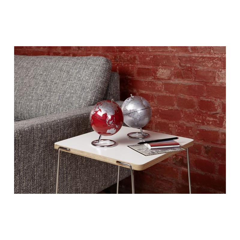 TROIKA Mini globos terráqueos Galilei Silver 13cm