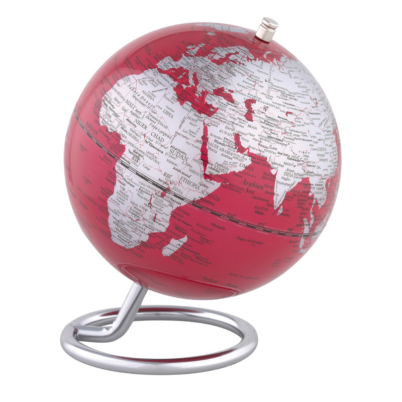 TROIKA Mini globos terráqueos Galilei Red 13cm