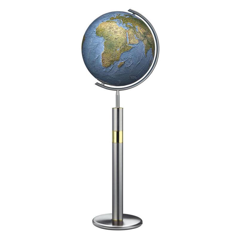 Columbus Globo terráqueo de pie Duorama Acero noble 40 cm (Francés)