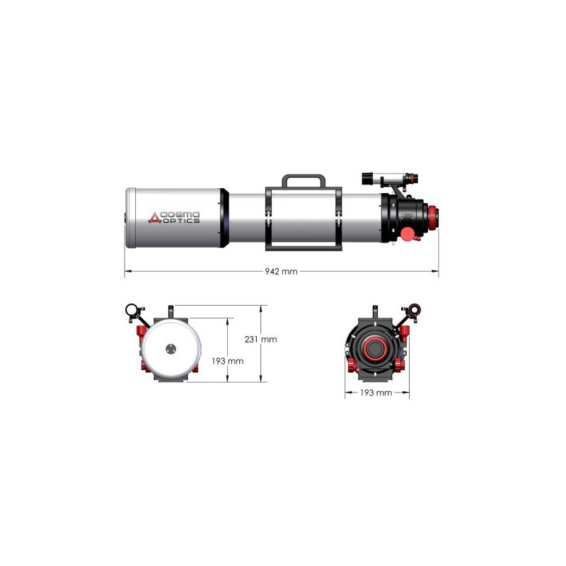 Agema Optics Refractor apocromático AP 130/1040 SD 130 F8 OTA