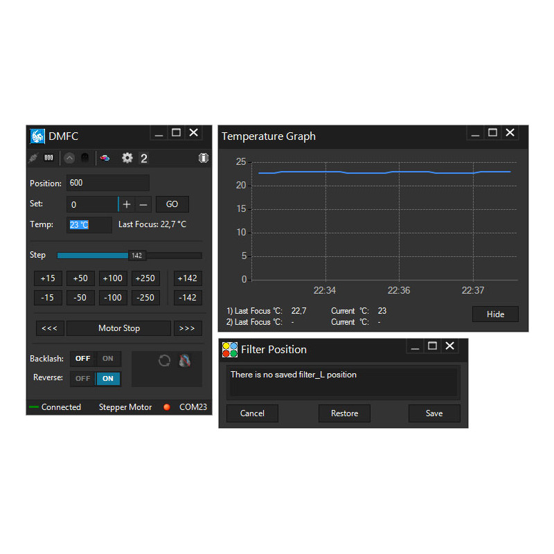 PegasusAstro Control para motor de enfocador DMFC