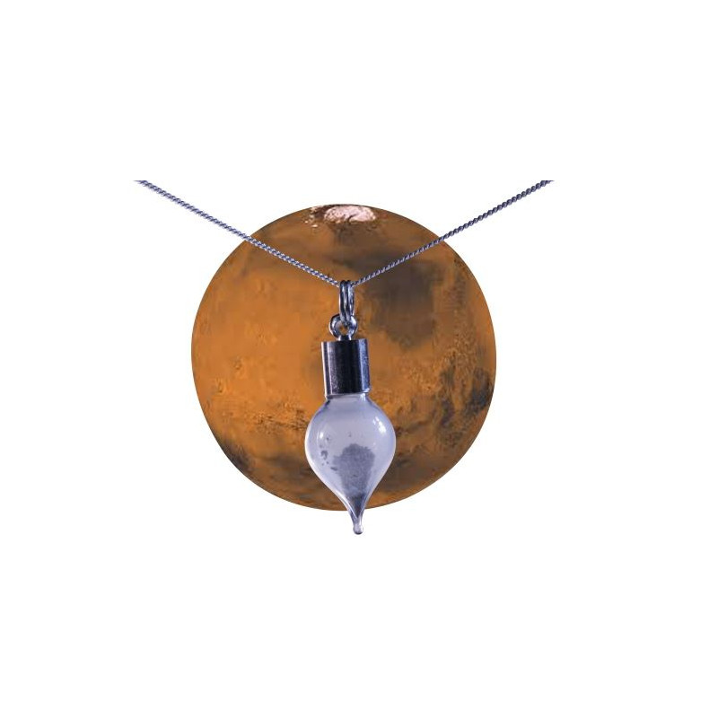 Jurassic Jewellery Meteorito Cadena de polvo de Marte de (forma de gota)
