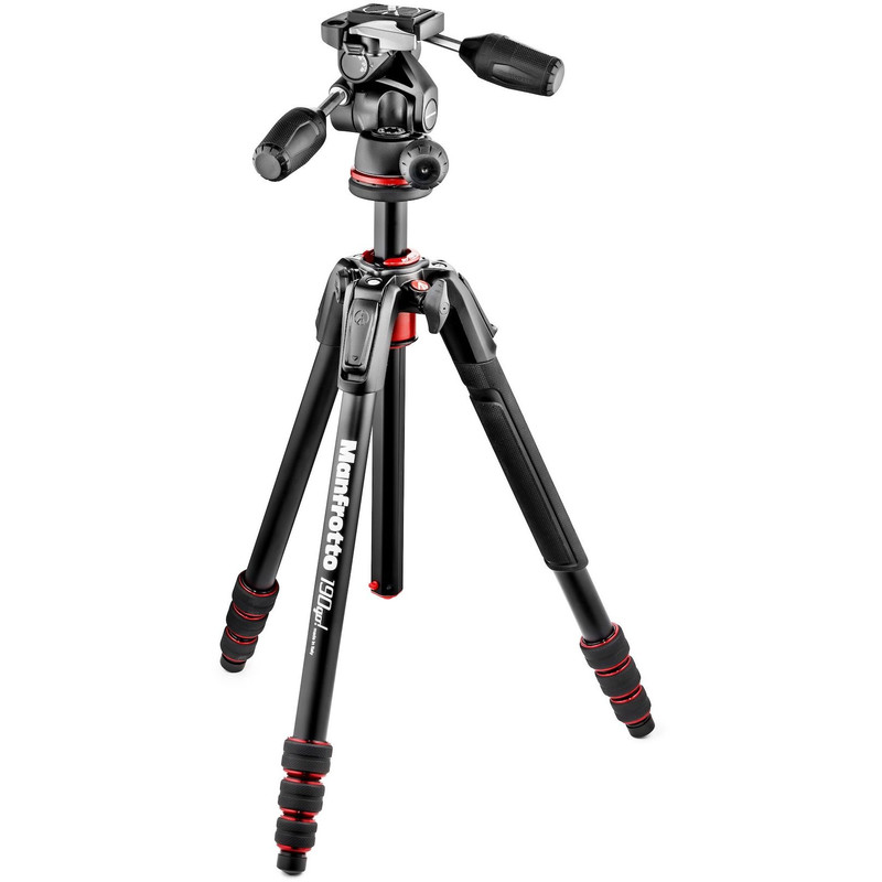 Manfrotto MK190GOA4TB-3W con cabezal de trípode tridimensional