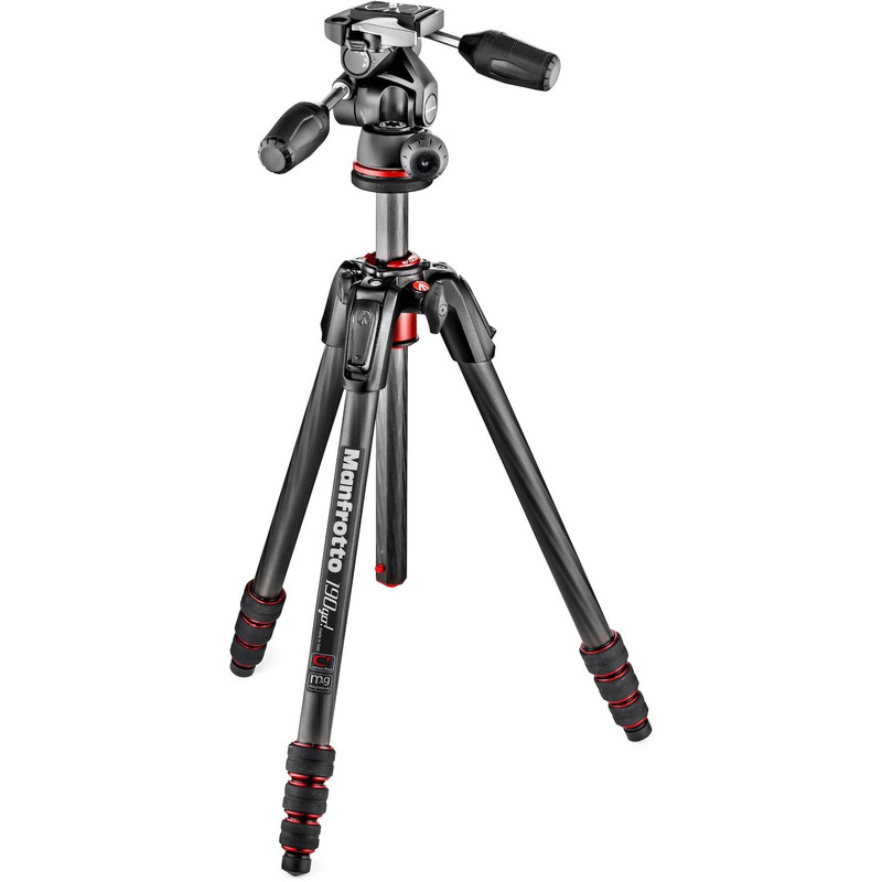 Manfrotto MK190GOC4TB-3W con cabezal de trípode tridimensional