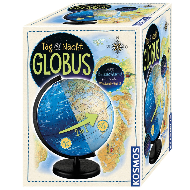 Kosmos Verlag Globo terráqueo infantil Tag und Nacht Globus 26cm