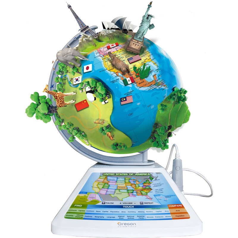 Oregon Scientific Globo terráqueo infantil Smart Globe Adventure 2.0 Augmented Reality 23cm