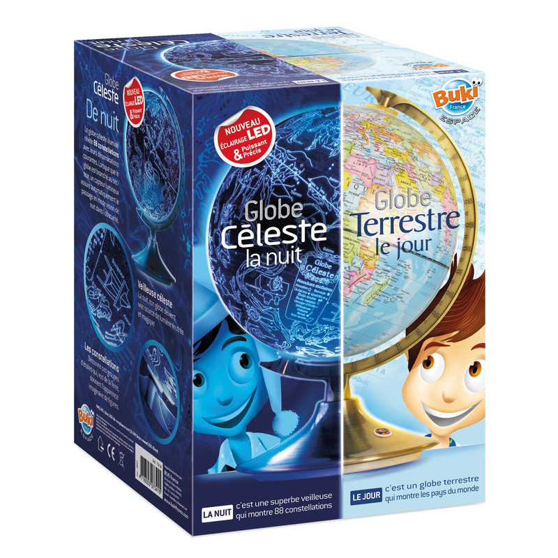 Buki Globo terráqueo infantil Jour et Nuit français 21cm