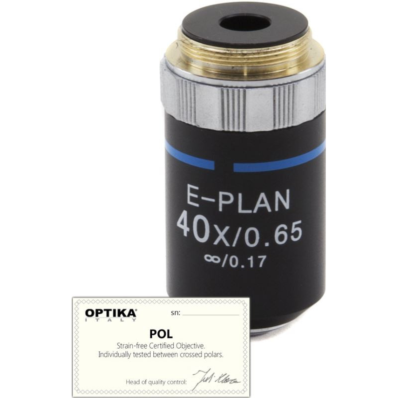 Optika objetivo 40x/0.65, infinity, N-plan, POL,  ( B-383POL), M-147P