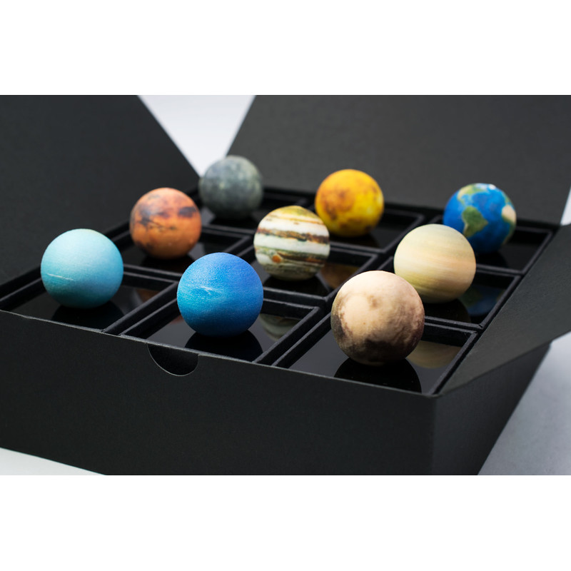 AstroReality Globos terráqueos en relieve Solar System Mini Set 9 x 3 cm