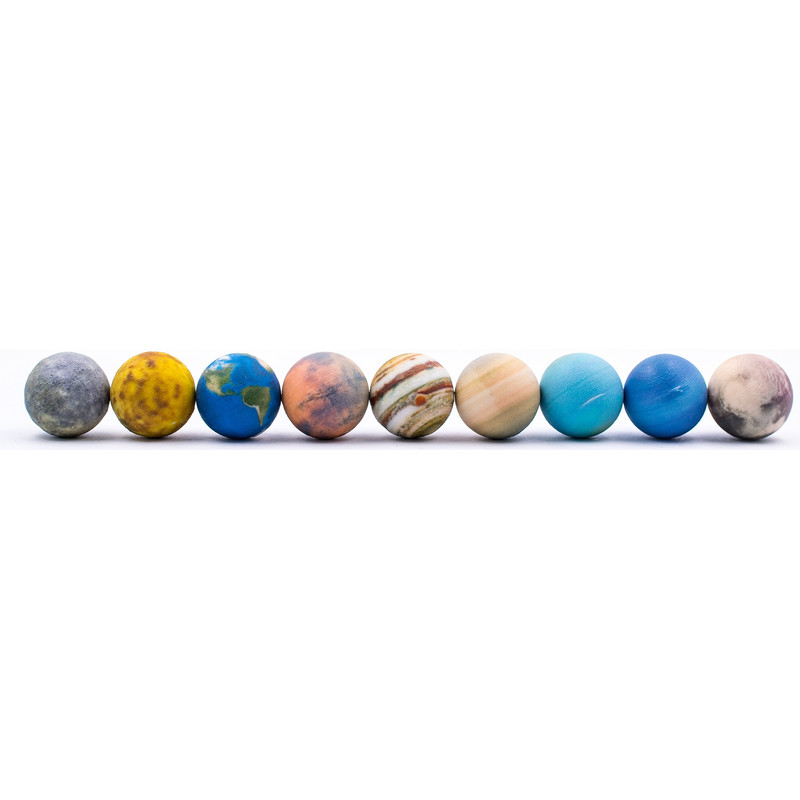 AstroReality Globos terráqueos en relieve Solar System Mini Set 9 x 3 cm