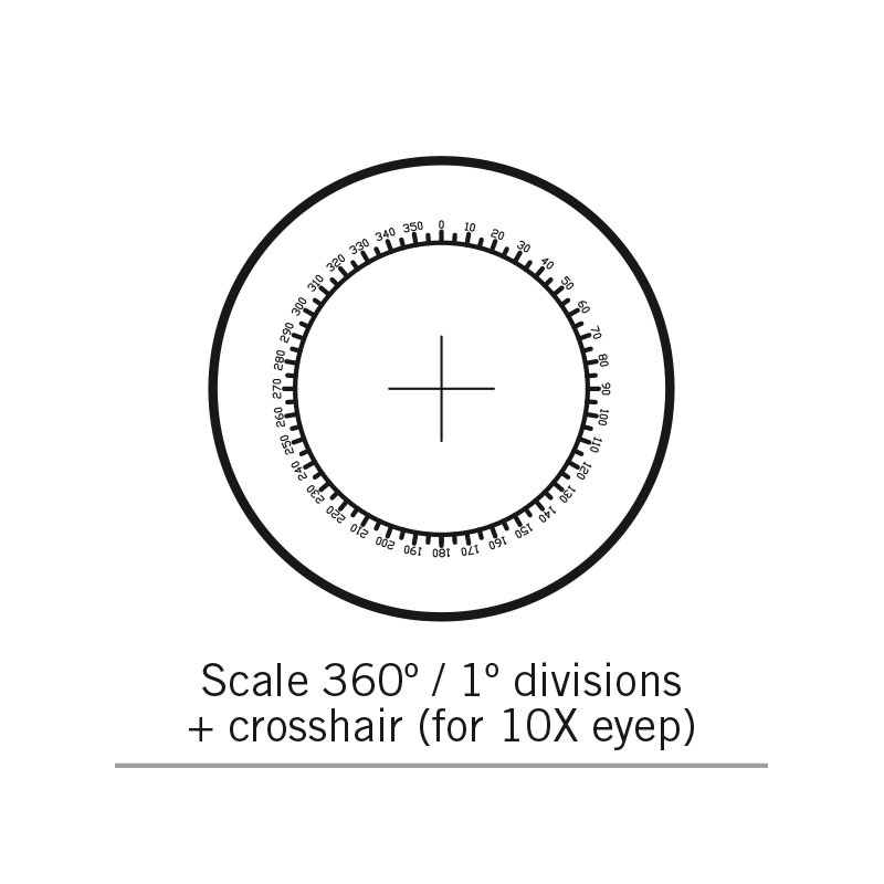 Motic Placa con escala 360°/1°, Ø 25 mm, solo para 10X (SMZ-161)